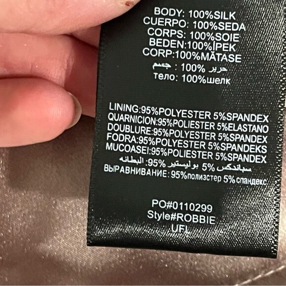 Bebe Robbie 100% Silk Cowl Neck Dress Size Small - Picture 8 of 9